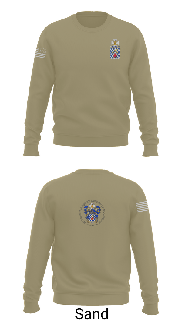 Crew Neck Sweatshirt, 1st Battalion, 16th Infantry Regiment, , Teamtime, Team time, sublimation, custom sports apparel, team uniforms, spirit wear, spiritwear, sports uniforms, custom shirts, team store, custom team store, fundraiser sports, apparel fundraiser