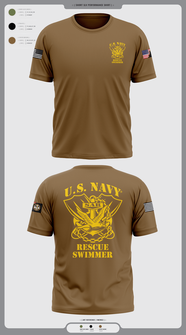 Short Sleeve Performance Shirt, Aircrew Rescue Swimmer, , Teamtime, Team time, sublimation, custom sports apparel, team uniforms, spirit wear, spiritwear, sports uniforms, custom shirts, team store, custom team store, fundraiser sports, apparel fundraiser
