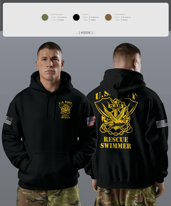 Hoodie, Aircrew Rescue Swimmer, , Teamtime, Team time, sublimation, custom sports apparel, team uniforms, spirit wear, spiritwear, sports uniforms, custom shirts, team store, custom team store, fundraiser sports, apparel fundraiser