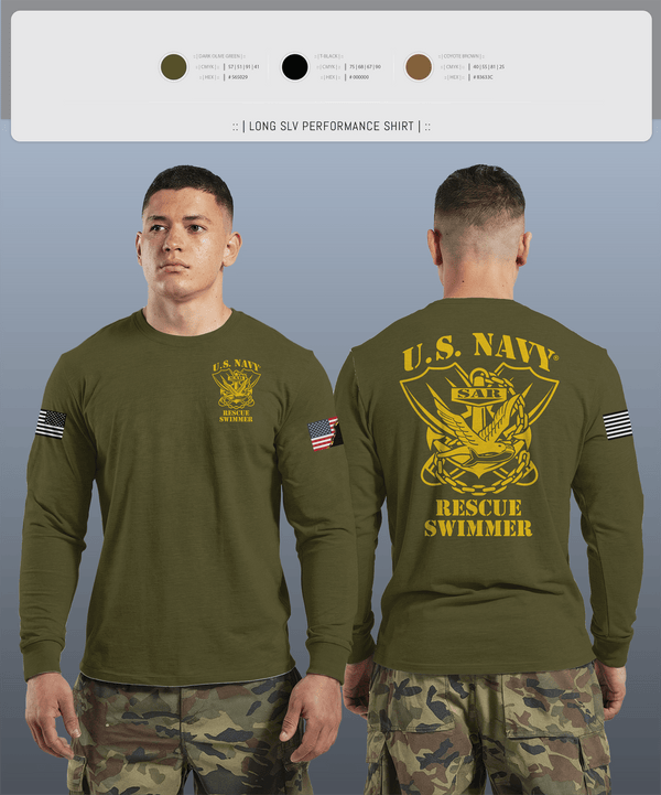 Long Sleeve Performance Shirt, Aircrew Rescue Swimmer, , Teamtime, Team time, sublimation, custom sports apparel, team uniforms, spirit wear, spiritwear, sports uniforms, custom shirts, team store, custom team store, fundraiser sports, apparel fundraiser