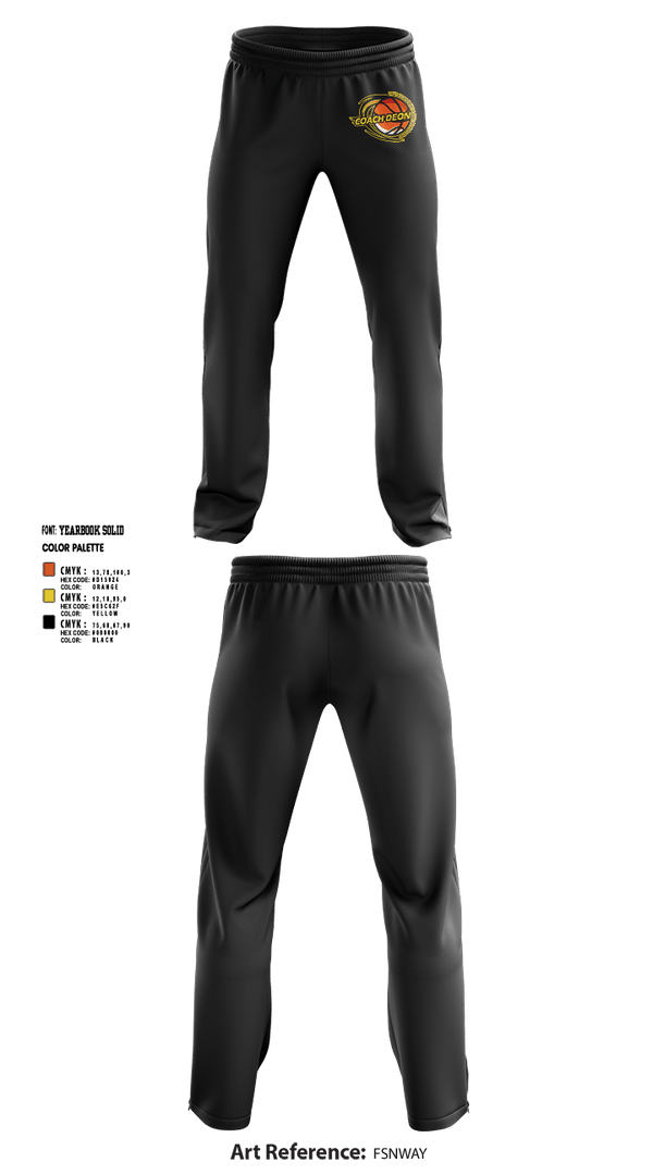 Sweatpants, Coach Deon Fundamental Youth Basketball Training, Men's Basketball, Teamtime, Team time, sublimation, custom sports apparel, team uniforms, spirit wear, spiritwear, sports uniforms, custom shirts, team store, custom team store, fundraiser sports, apparel fundraiser