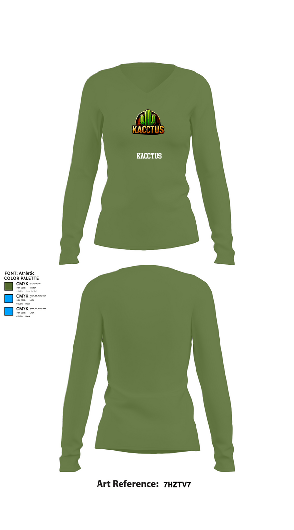 Womens Long Sleeve Vneck Shirt, Kacctus, E-Sports, Teamtime, Team time, sublimation, custom sports apparel, team uniforms, spirit wear, spiritwear, sports uniforms, custom shirts, team store, custom team store, fundraiser sports, apparel fundraiser