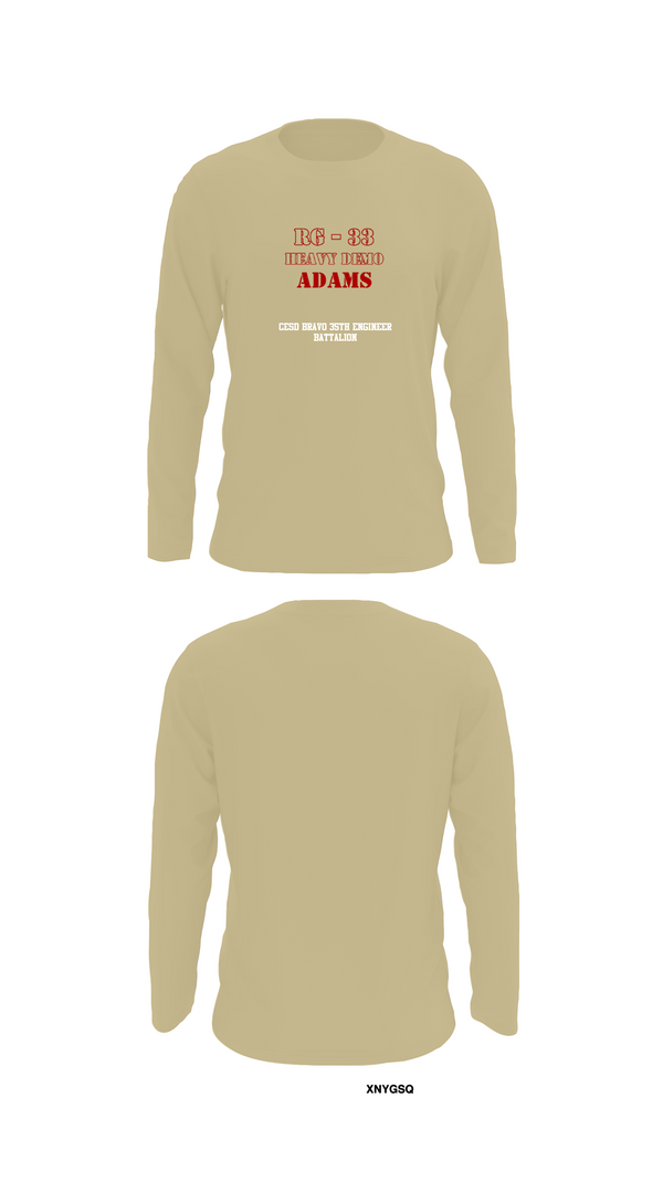 Long Sleeve Performance Shirt, CESD Bravo 35th Engineer Battalion, , Teamtime, Team time, sublimation, custom sports apparel, team uniforms, spirit wear, spiritwear, sports uniforms, custom shirts, team store, custom team store, fundraiser sports, apparel fundraiser