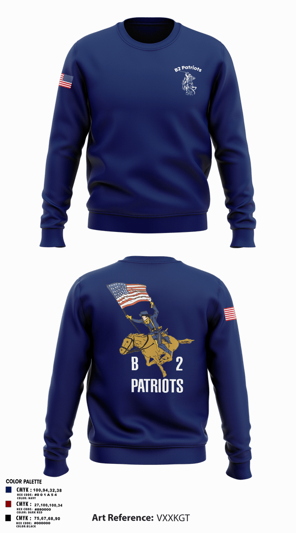 Crew Neck Sweatshirt, B2 Patriots sports, Army, Teamtime, Team time, sublimation, custom sports apparel, team uniforms, spirit wear, spiritwear, sports uniforms, custom shirts, team store, custom team store, fundraiser sports, apparel fundraiser