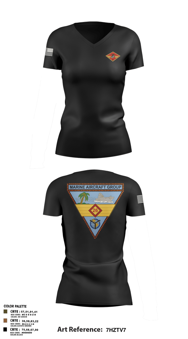 Womens Short Sleeve Vneck Shirt, 2nd MAW, , Teamtime, Team time, sublimation, custom sports apparel, team uniforms, spirit wear, spiritwear, sports uniforms, custom shirts, team store, custom team store, fundraiser sports, apparel fundraiser
