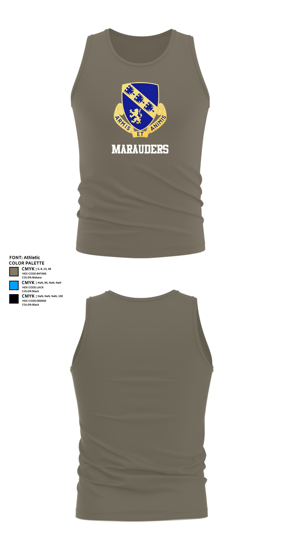 Tank Top, Marauders, Army, Teamtime, Team time, sublimation, custom sports apparel, team uniforms, spirit wear, spiritwear, sports uniforms, custom shirts, team store, custom team store, fundraiser sports, apparel fundraiser