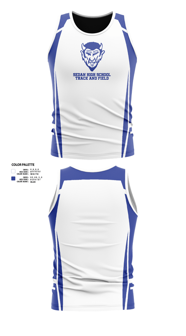 Mens Track Singlet, Sedan High School Track and Field, Track & Field, Teamtime, Team time, sublimation, custom sports apparel, team uniforms, spirit wear, spiritwear, sports uniforms, custom shirts, team store, custom team store, fundraiser sports, apparel fundraiser