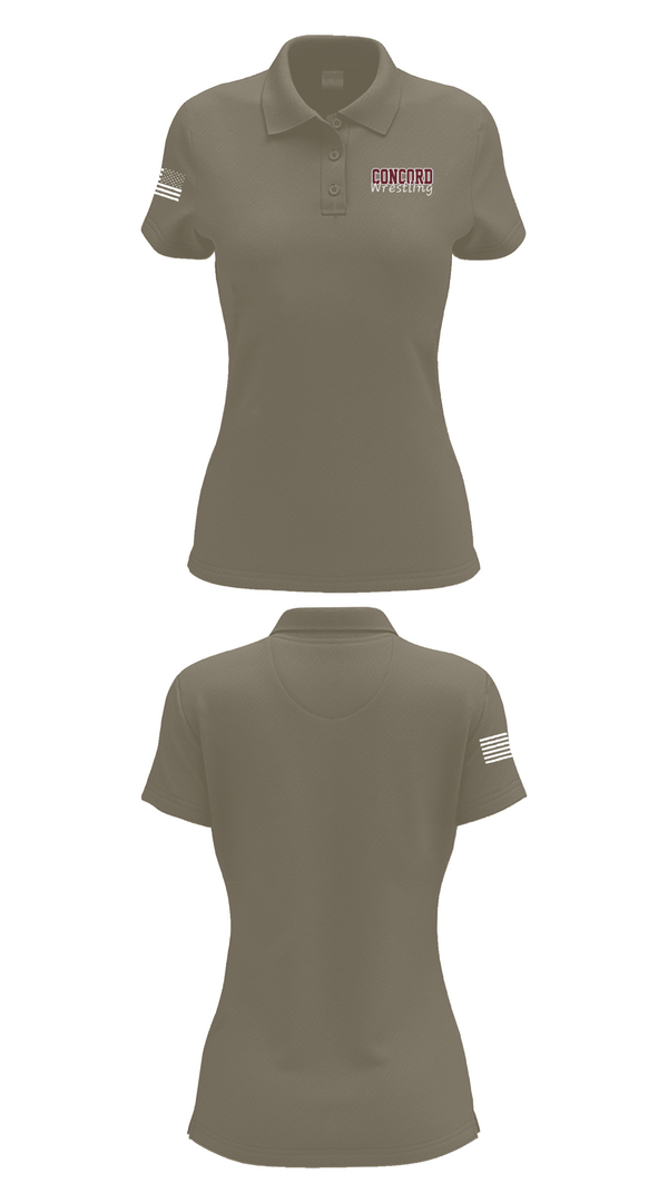 Womens Short Sleeve Performance Polo, Concord Raiders, Wrestling, Teamtime, Team time, sublimation, custom sports apparel, team uniforms, spirit wear, spiritwear, sports uniforms, custom shirts, team store, custom team store, fundraiser sports, apparel fundraiser