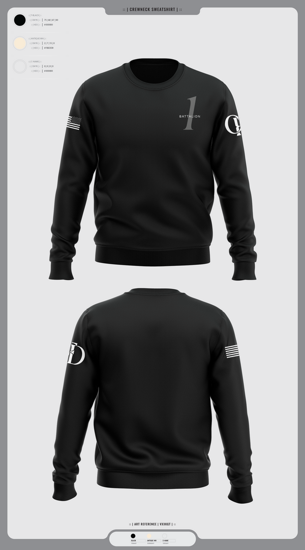 Crew Neck Sweatshirt, Battalion 1, , Teamtime, Team time, sublimation, custom sports apparel, team uniforms, spirit wear, spiritwear, sports uniforms, custom shirts, team store, custom team store, fundraiser sports, apparel fundraiser