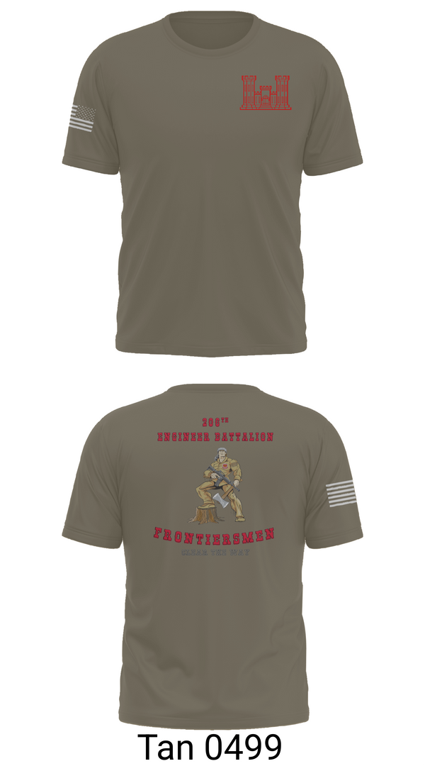 Old School Cotton Feel Shirt, 206th EN BN, , Teamtime, Team time, sublimation, custom sports apparel, team uniforms, spirit wear, spiritwear, sports uniforms, custom shirts, team store, custom team store, fundraiser sports, apparel fundraiser