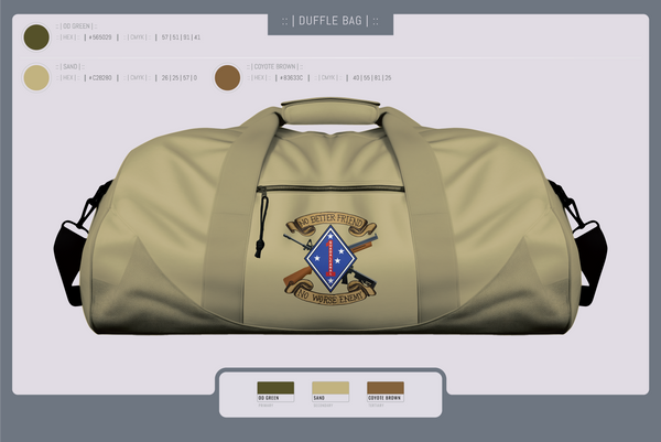 Duffle Bag, 1LAR, Marines, Teamtime, Team time, sublimation, custom sports apparel, team uniforms, spirit wear, spiritwear, sports uniforms, custom shirts, team store, custom team store, fundraiser sports, apparel fundraiser