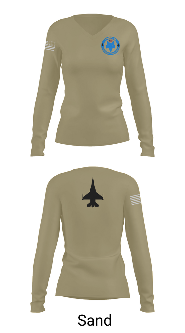 Womens Long Sleeve Vneck Shirt, 169th Maintenance Squadron, , Teamtime, Team time, sublimation, custom sports apparel, team uniforms, spirit wear, spiritwear, sports uniforms, custom shirts, team store, custom team store, fundraiser sports, apparel fundraiser
