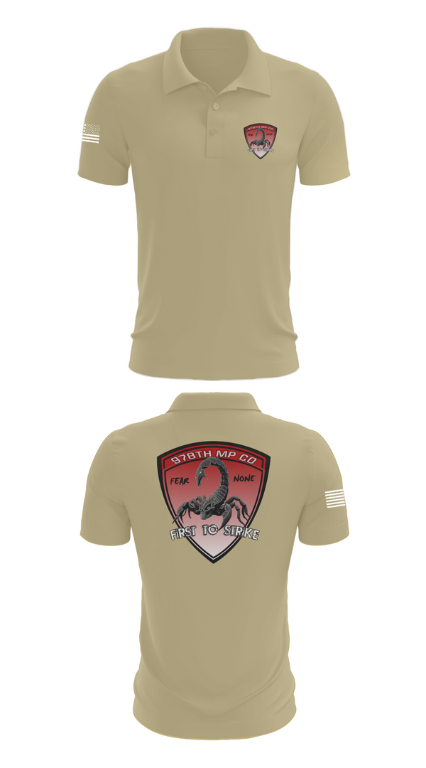 Short Sleeve Performance Polo, 978th Military Police Company, , Teamtime, Team time, sublimation, custom sports apparel, team uniforms, spirit wear, spiritwear, sports uniforms, custom shirts, team store, custom team store, fundraiser sports, apparel fundraiser