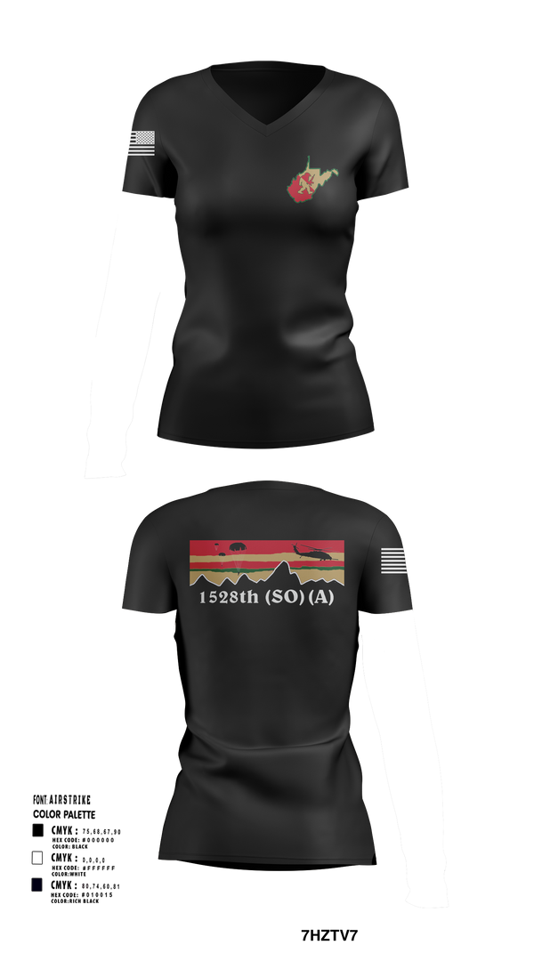 Womens Short Sleeve Vneck Shirt, 1528th FSC (SO) (A), , Teamtime, Team time, sublimation, custom sports apparel, team uniforms, spirit wear, spiritwear, sports uniforms, custom shirts, team store, custom team store, fundraiser sports, apparel fundraiser