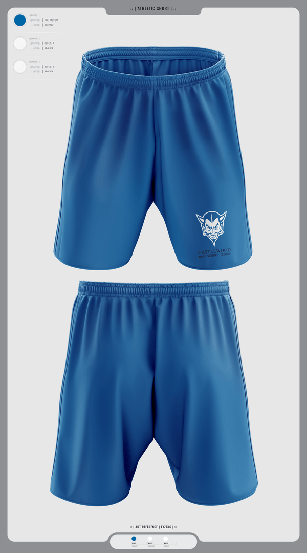 Athletic Shorts With Pockets, Castlewood High School Tennis, Tennis, Teamtime, Team time, sublimation, custom sports apparel, team uniforms, spirit wear, spiritwear, sports uniforms, custom shirts, team store, custom team store, fundraiser sports, apparel fundraiser