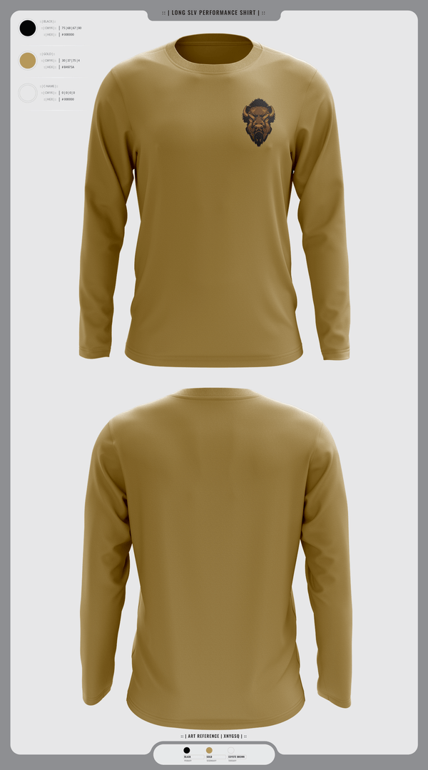 Long Sleeve Performance Shirt, Hugo Buffaloes Tennis, Tennis, Teamtime, Team time, sublimation, custom sports apparel, team uniforms, spirit wear, spiritwear, sports uniforms, custom shirts, team store, custom team store, fundraiser sports, apparel fundraiser