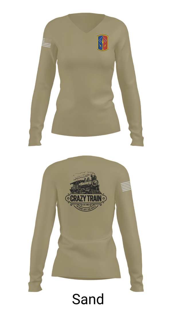 Womens Long Sleeve Vneck Shirt, 2-174 ADA, Army, Teamtime, Team time, sublimation, custom sports apparel, team uniforms, spirit wear, spiritwear, sports uniforms, custom shirts, team store, custom team store, fundraiser sports, apparel fundraiser