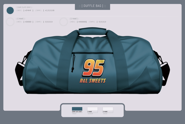 Duffle Bag, R&L Sweets, Track & Field, Teamtime, Team time, sublimation, custom sports apparel, team uniforms, spirit wear, spiritwear, sports uniforms, custom shirts, team store, custom team store, fundraiser sports, apparel fundraiser