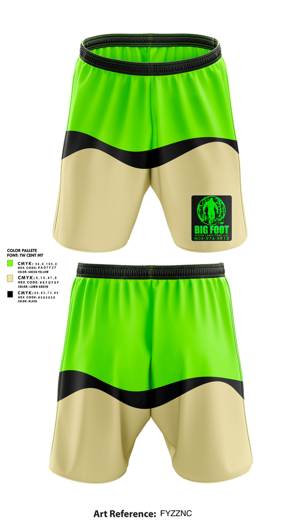 Athletic Shorts With Pockets, Bigfoot Wines Lawn Care LLC, , Teamtime, Team time, sublimation, custom sports apparel, team uniforms, spirit wear, spiritwear, sports uniforms, custom shirts, team store, custom team store, fundraiser sports, apparel fundraiser