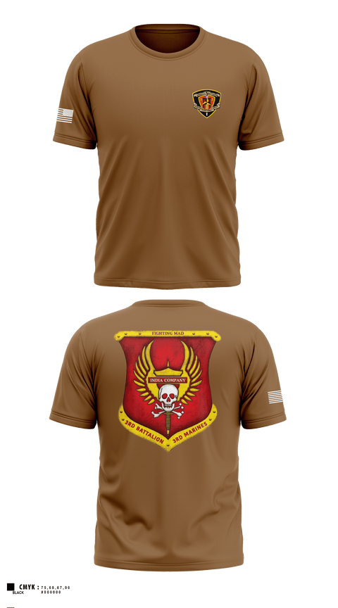 Old School Cotton Feel Shirt, 3rd Battalion 3rd Marines India Co., , Teamtime, Team time, sublimation, custom sports apparel, team uniforms, spirit wear, spiritwear, sports uniforms, custom shirts, team store, custom team store, fundraiser sports, apparel fundraiser