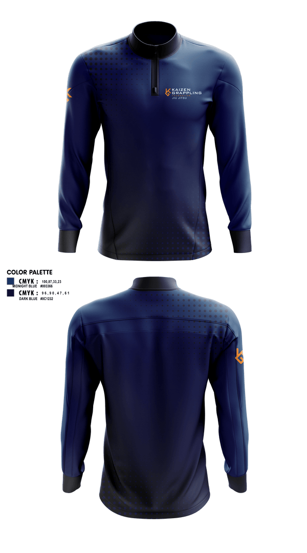 Quarter Zip Jacket, Kaizen Grappling Foundation, Wrestling, Teamtime, Team time, sublimation, custom sports apparel, team uniforms, spirit wear, spiritwear, sports uniforms, custom shirts, team store, custom team store, fundraiser sports, apparel fundraiser
