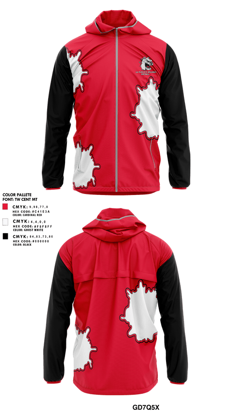 Windbreaker, La Plata R-2 Bulldogs Softball, Softball, Teamtime, Team time, sublimation, custom sports apparel, team uniforms, spirit wear, spiritwear, sports uniforms, custom shirts, team store, custom team store, fundraiser sports, apparel fundraiser