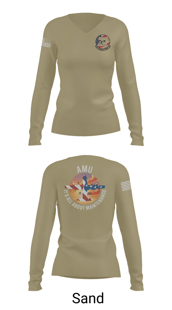 Womens Long Sleeve Vneck Shirt, , Air Force, Teamtime, Team time, sublimation, custom sports apparel, team uniforms, spirit wear, spiritwear, sports uniforms, custom shirts, team store, custom team store, fundraiser sports, apparel fundraiser