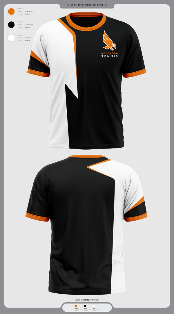Short Sleeve Performance Shirt, Mcdonogh Boys Tennis, Tennis, Teamtime, Team time, sublimation, custom sports apparel, team uniforms, spirit wear, spiritwear, sports uniforms, custom shirts, team store, custom team store, fundraiser sports, apparel fundraiser