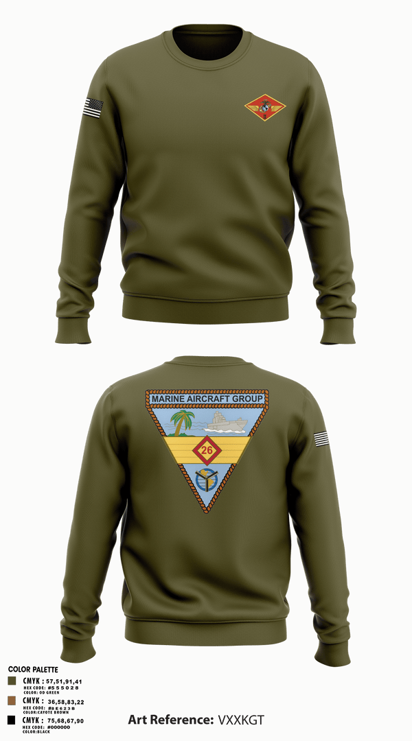 Crew Neck Sweatshirt, 2nd MAW, , Teamtime, Team time, sublimation, custom sports apparel, team uniforms, spirit wear, spiritwear, sports uniforms, custom shirts, team store, custom team store, fundraiser sports, apparel fundraiser