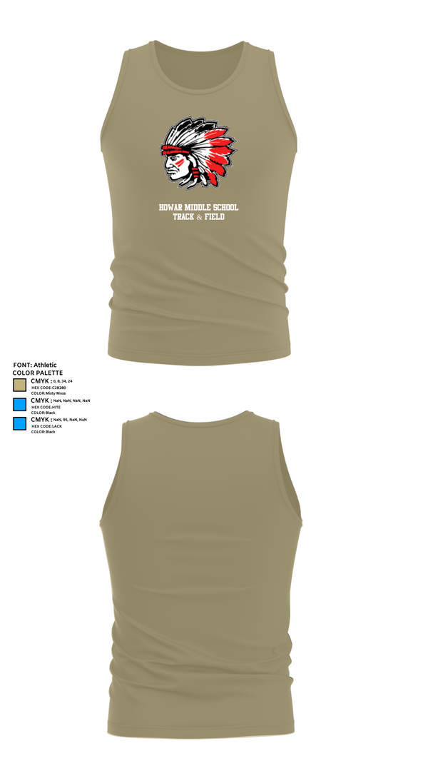 Tank Top, Howar Middle School Track & Field, Track & Field, Teamtime, Team time, sublimation, custom sports apparel, team uniforms, spirit wear, spiritwear, sports uniforms, custom shirts, team store, custom team store, fundraiser sports, apparel fundraiser