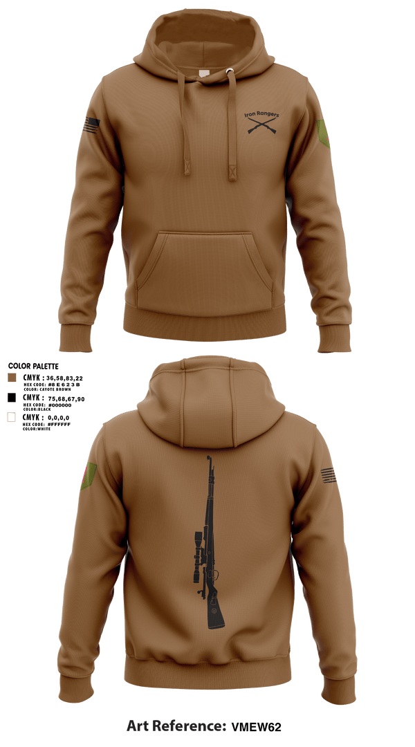 Hoodie, Iron Rangers, Army, Teamtime, Team time, sublimation, custom sports apparel, team uniforms, spirit wear, spiritwear, sports uniforms, custom shirts, team store, custom team store, fundraiser sports, apparel fundraiser