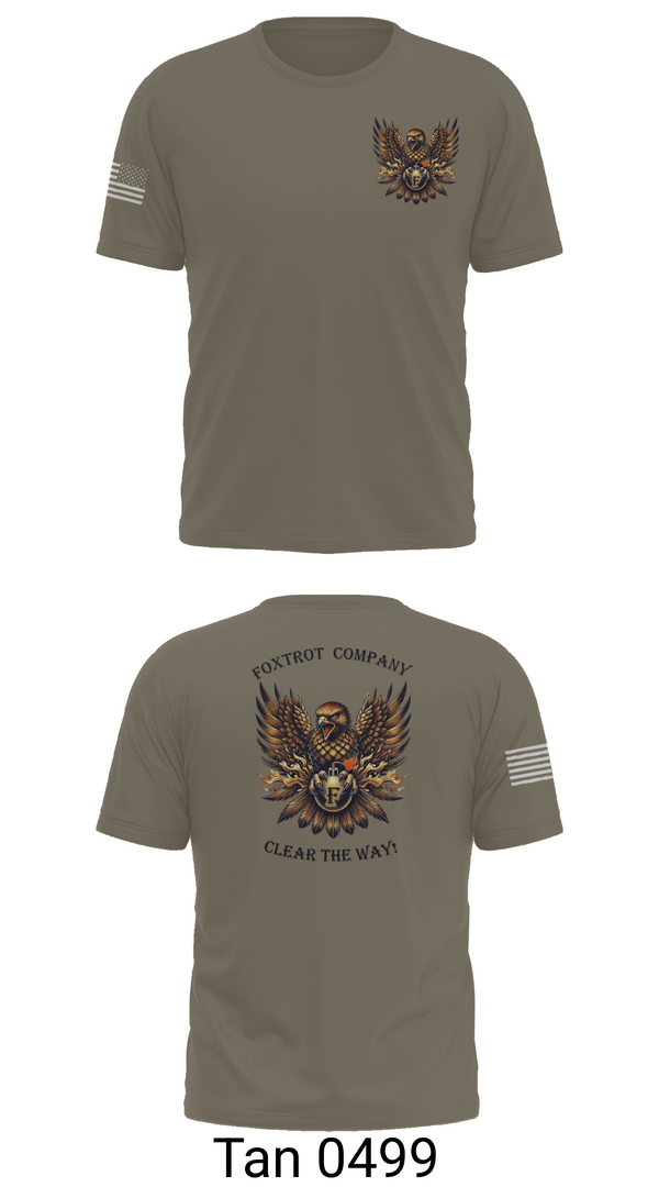 Short Sleeve Performance Shirt, Foxtrot Company, 832nd OD BN, Army, Teamtime, Team time, sublimation, custom sports apparel, team uniforms, spirit wear, spiritwear, sports uniforms, custom shirts, team store, custom team store, fundraiser sports, apparel fundraiser