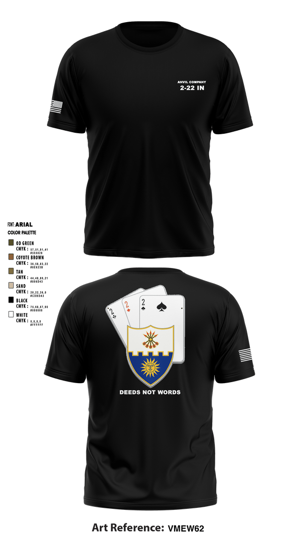Short Sleeve Performance Shirt, Anvil company, 2-22 Infantry, Army, Teamtime, Team time, sublimation, custom sports apparel, team uniforms, spirit wear, spiritwear, sports uniforms, custom shirts, team store, custom team store, fundraiser sports, apparel fundraiser
