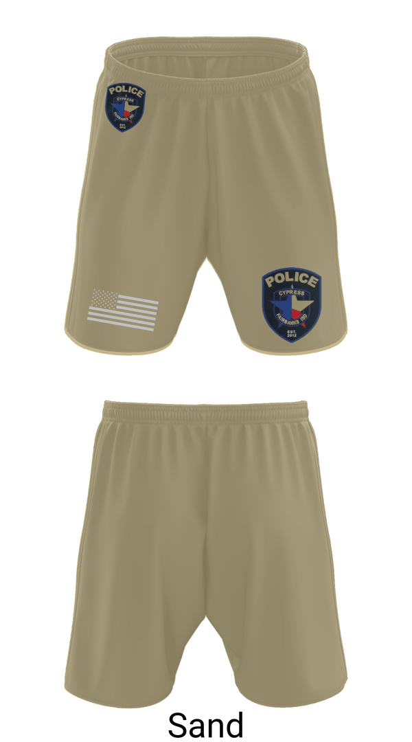 Athletic Shorts With Pockets, Cypress- Fairbanks ISD Police Department, Police, Teamtime, Team time, sublimation, custom sports apparel, team uniforms, spirit wear, spiritwear, sports uniforms, custom shirts, team store, custom team store, fundraiser sports, apparel fundraiser