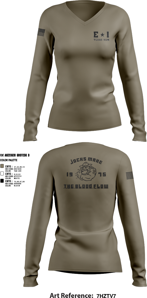 Womens Long Sleeve Vneck Shirt, E-1 Jocks D1, , Teamtime, Team time, sublimation, custom sports apparel, team uniforms, spirit wear, spiritwear, sports uniforms, custom shirts, team store, custom team store, fundraiser sports, apparel fundraiser