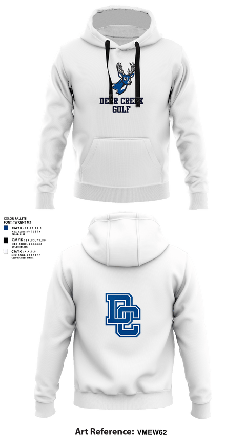 Hoodie, Deer Creek Antlers, Golf, Teamtime, Team time, sublimation, custom sports apparel, team uniforms, spirit wear, spiritwear, sports uniforms, custom shirts, team store, custom team store, fundraiser sports, apparel fundraiser