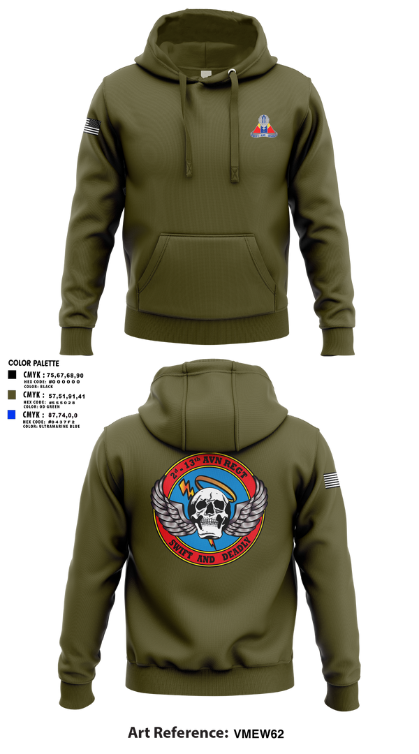Hoodie, A Co, 2-13th Aviation Regiment, , Teamtime, Team time, sublimation, custom sports apparel, team uniforms, spirit wear, spiritwear, sports uniforms, custom shirts, team store, custom team store, fundraiser sports, apparel fundraiser