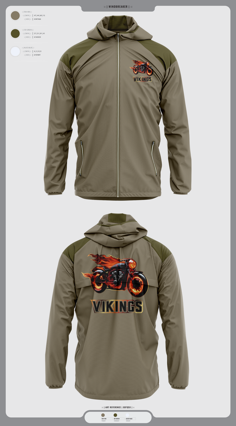 Windbreaker, Vikings, , Teamtime, Team time, sublimation, custom sports apparel, team uniforms, spirit wear, spiritwear, sports uniforms, custom shirts, team store, custom team store, fundraiser sports, apparel fundraiser