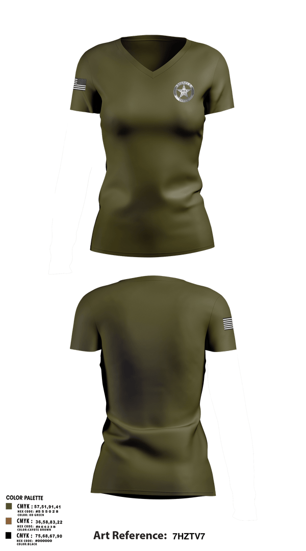 Womens Short Sleeve Vneck Shirt, Sheriff, , Teamtime, Team time, sublimation, custom sports apparel, team uniforms, spirit wear, spiritwear, sports uniforms, custom shirts, team store, custom team store, fundraiser sports, apparel fundraiser