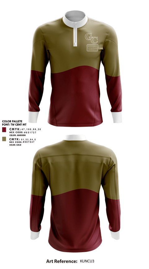 Quarter Zip Jacket, George County Middle School Track and Field, Track & Field, Teamtime, Team time, sublimation, custom sports apparel, team uniforms, spirit wear, spiritwear, sports uniforms, custom shirts, team store, custom team store, fundraiser sports, apparel fundraiser