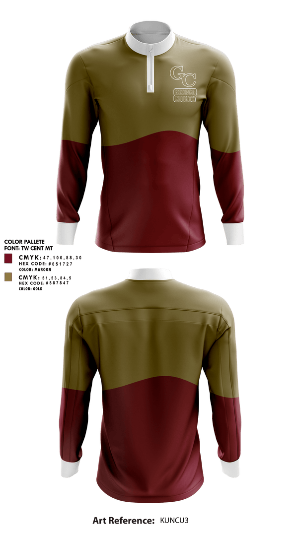 Quarter Zip Jacket, George County Middle School Track and Field, Track & Field, Teamtime, Team time, sublimation, custom sports apparel, team uniforms, spirit wear, spiritwear, sports uniforms, custom shirts, team store, custom team store, fundraiser sports, apparel fundraiser