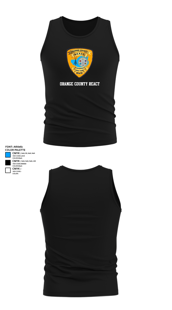 Tank Top, Orange County REACT, , Teamtime, Team time, sublimation, custom sports apparel, team uniforms, spirit wear, spiritwear, sports uniforms, custom shirts, team store, custom team store, fundraiser sports, apparel fundraiser