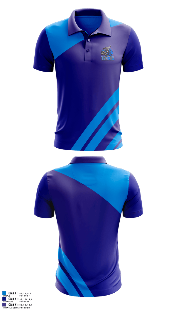 Short Sleeve Performance Polo, ST. THOMAS MORE, Tennis, Teamtime, Team time, sublimation, custom sports apparel, team uniforms, spirit wear, spiritwear, sports uniforms, custom shirts, team store, custom team store, fundraiser sports, apparel fundraiser