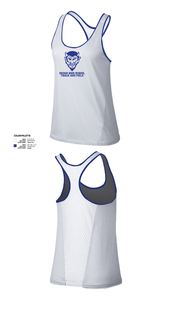 Womens Track Singlet, Sedan High School Track and Field, Track & Field, Teamtime, Team time, sublimation, custom sports apparel, team uniforms, spirit wear, spiritwear, sports uniforms, custom shirts, team store, custom team store, fundraiser sports, apparel fundraiser