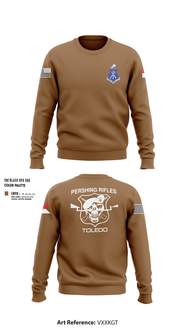 Crew Neck Sweatshirt, Pershing Rifles Troop L-1, , Teamtime, Team time, sublimation, custom sports apparel, team uniforms, spirit wear, spiritwear, sports uniforms, custom shirts, team store, custom team store, fundraiser sports, apparel fundraiser