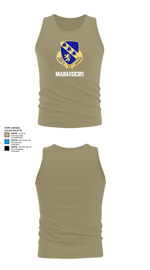 Tank Top, Marauders, Army, Teamtime, Team time, sublimation, custom sports apparel, team uniforms, spirit wear, spiritwear, sports uniforms, custom shirts, team store, custom team store, fundraiser sports, apparel fundraiser