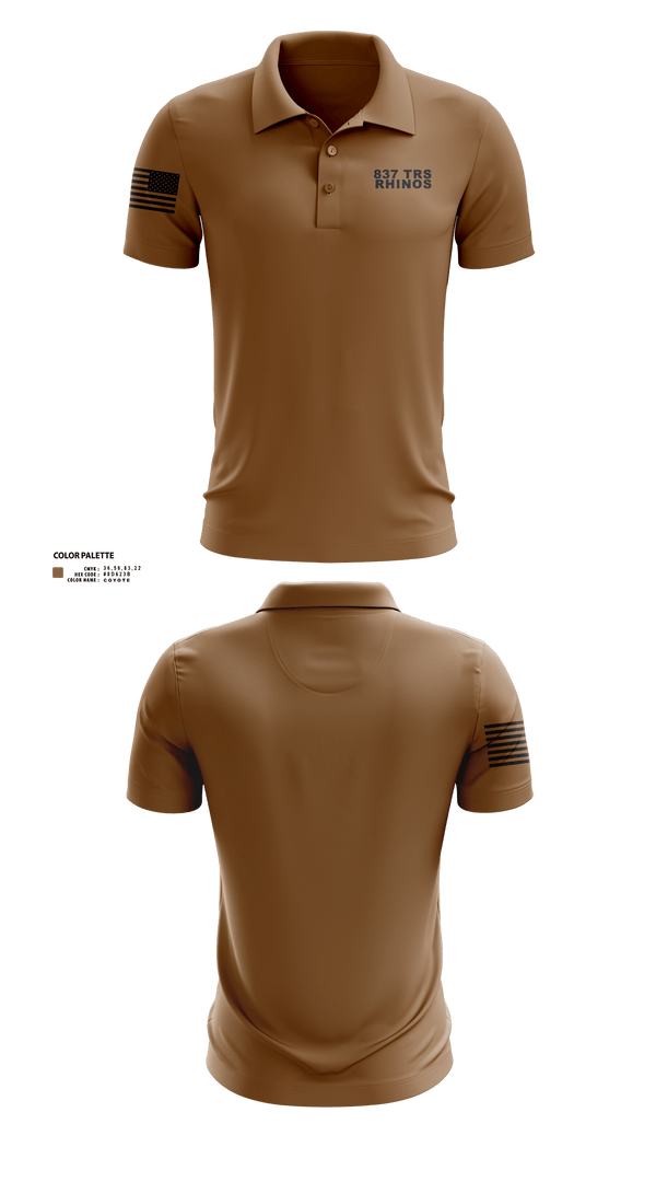 Short Sleeve Performance Polo, 837 TRS Rhinos, Air Force, Teamtime, Team time, sublimation, custom sports apparel, team uniforms, spirit wear, spiritwear, sports uniforms, custom shirts, team store, custom team store, fundraiser sports, apparel fundraiser