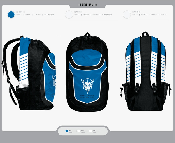 Gear Bag, Castlewood High School Tennis, Tennis, Teamtime, Team time, sublimation, custom sports apparel, team uniforms, spirit wear, spiritwear, sports uniforms, custom shirts, team store, custom team store, fundraiser sports, apparel fundraiser