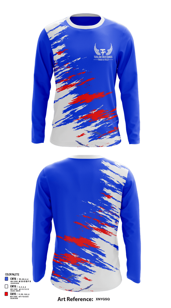 Long Sleeve Performance Shirt, Tuslaw High School Track and Field, Track & Field, Teamtime, Team time, sublimation, custom sports apparel, team uniforms, spirit wear, spiritwear, sports uniforms, custom shirts, team store, custom team store, fundraiser sports, apparel fundraiser