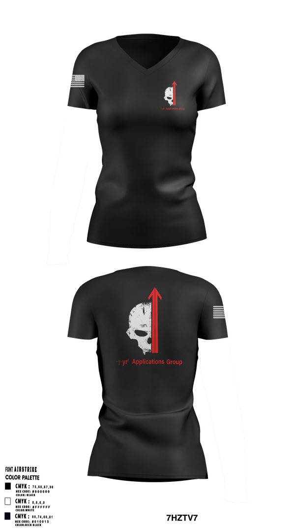 Womens Short Sleeve Vneck Shirt, Tyr1 Applications Group (T.A.G.), , Teamtime, Team time, sublimation, custom sports apparel, team uniforms, spirit wear, spiritwear, sports uniforms, custom shirts, team store, custom team store, fundraiser sports, apparel fundraiser